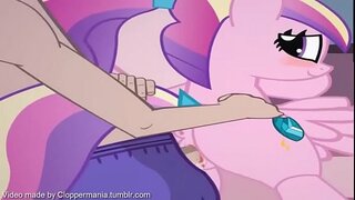 Cadance tenido una dura noche llena de sexo - Mi Pequeño Pony